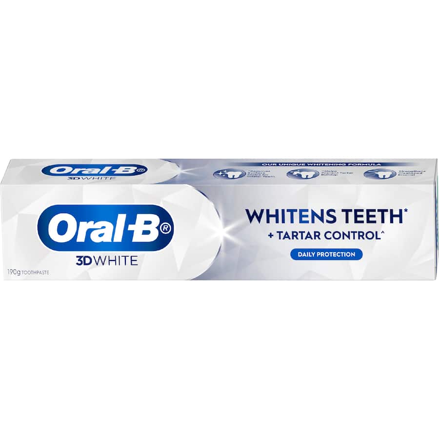 Oral B 3d White Toothpaste Strengthens Enamel 190g