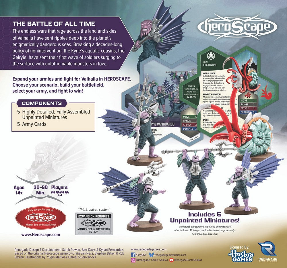 Heroscape - A Krakenling and Gelryie Vanguards Army Expansion