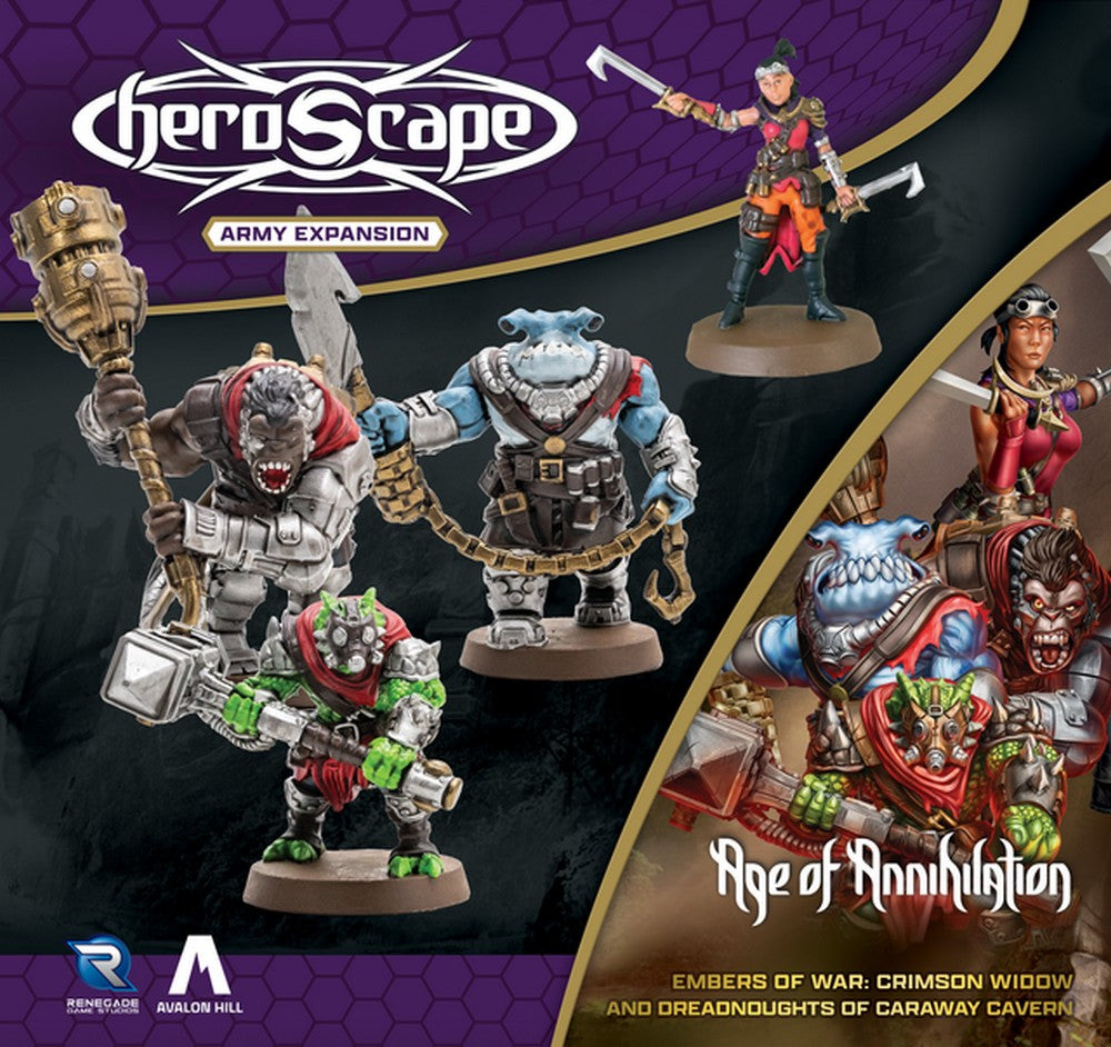 Heroscape - Crimson Widow and Dreadnoughts of Caraway Cavern Army Expansion