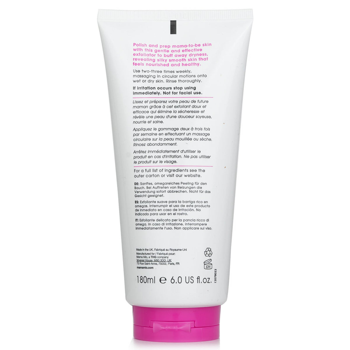 Mama Mio - Tummy Rub Scrub - Omega-Rich Gentle Tummy Exfoliator - 180ml/6oz