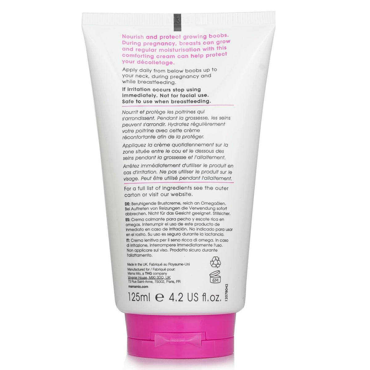 Mama Mio - Pregnancy Boob Tube Omega Rich Soothing Bust Cream - 125ml/4.2oz