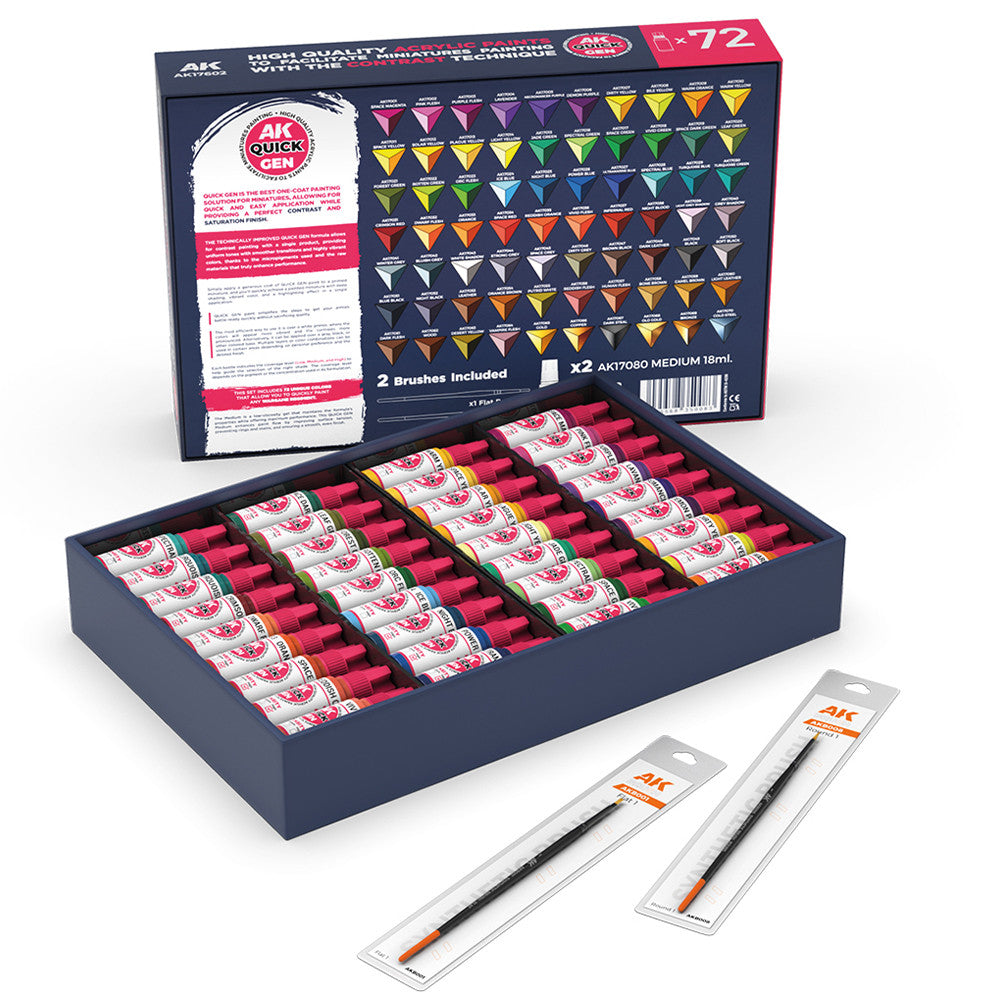 AK Interactive - Quick Gen - Quick Paint Set 72 Quick Gen Colors