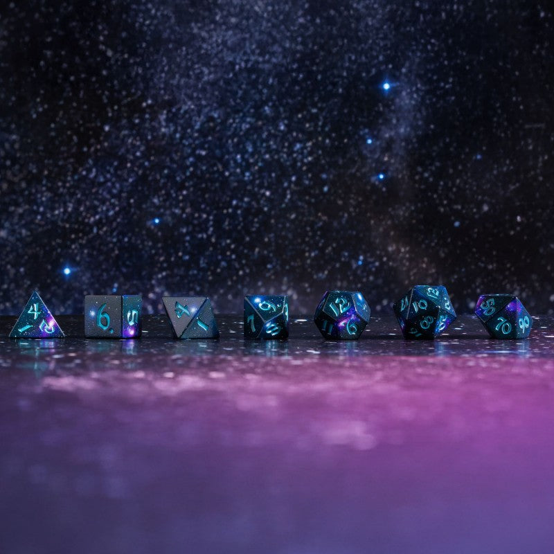 Q Workshop - Full Art - Stardust - Dice Set 7