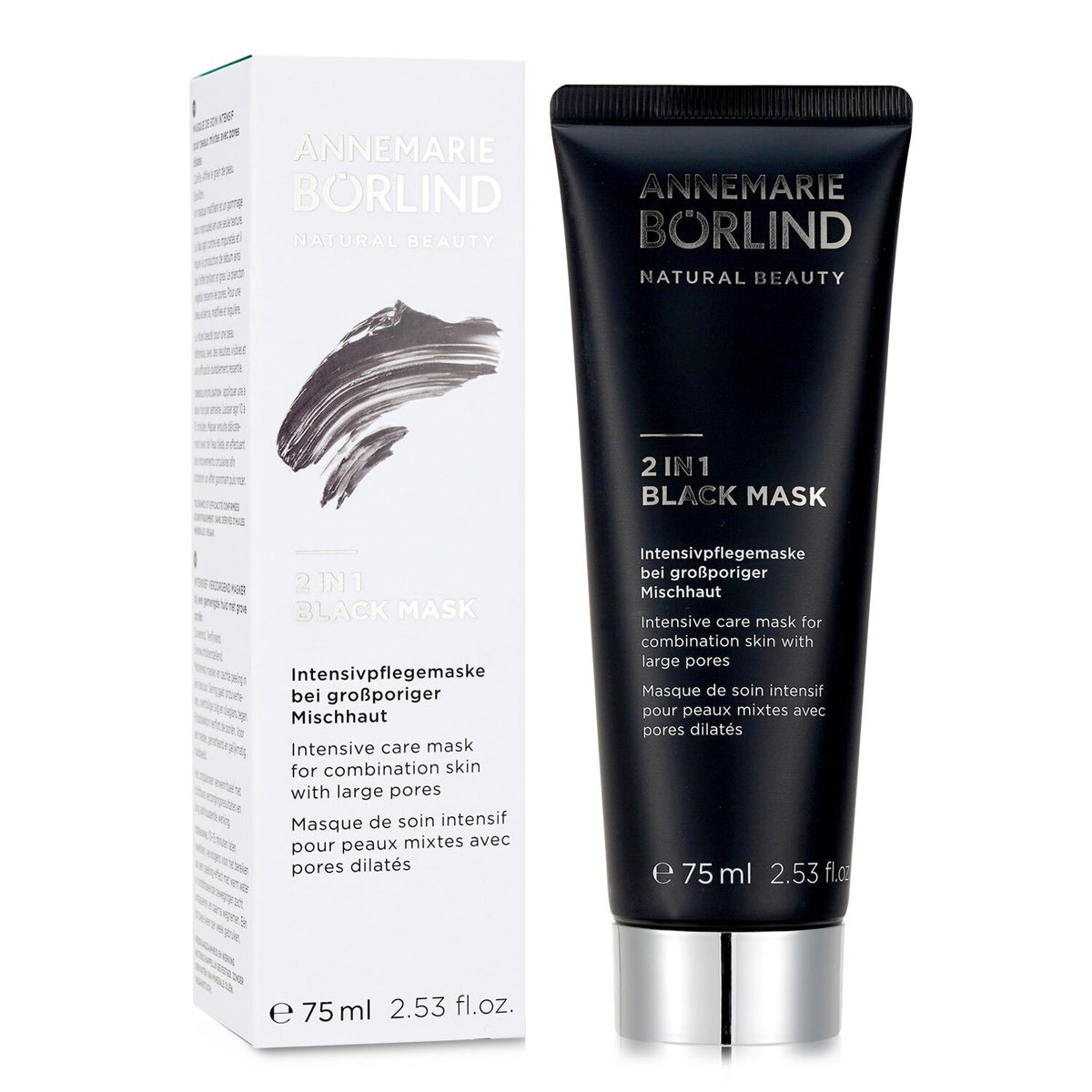 Annemarie Borlind - 2 In 1 Black Mask - Intensive Care Mask For Combination Skin
