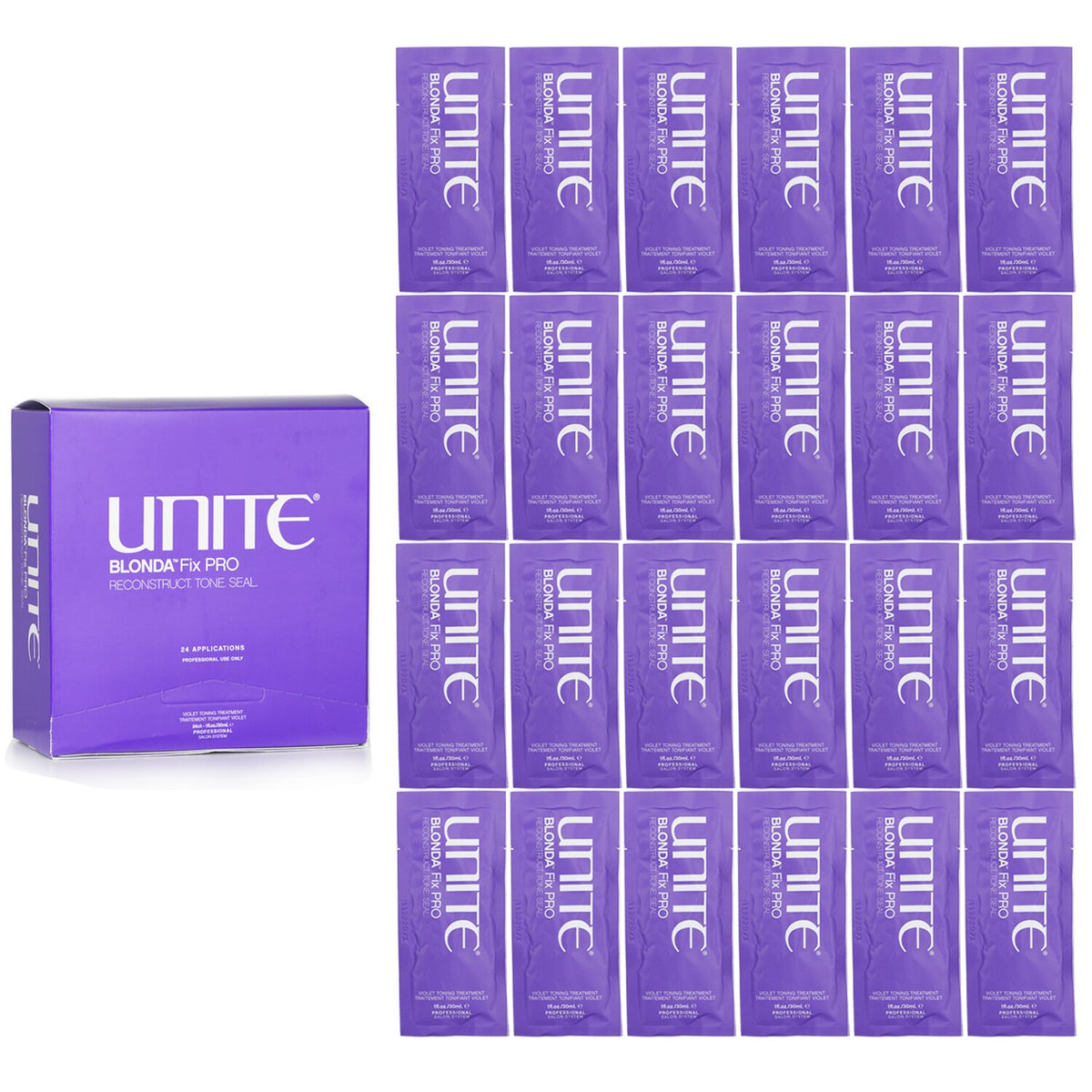 Unite - BLONDA Fix PRO Violet Toning Treatment (Salon Product) - 24x30ml/1oz