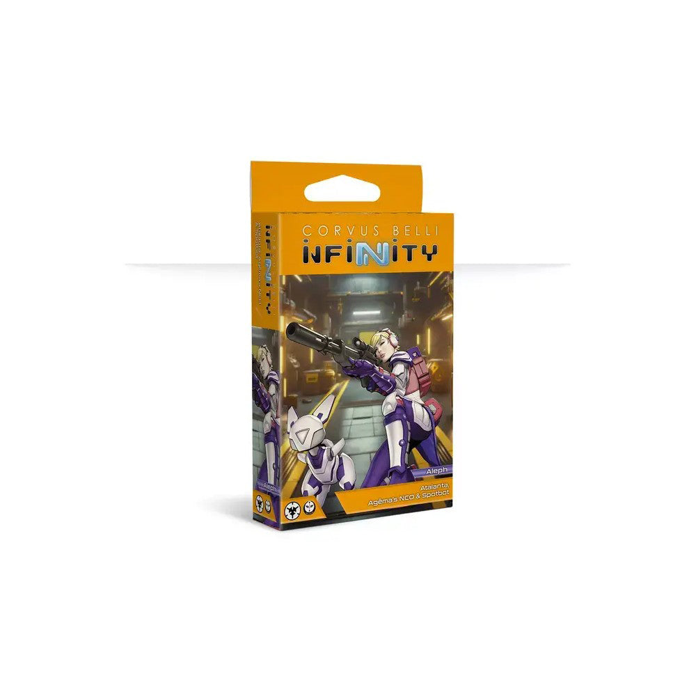 Infinity: ALEPH - Atalanta - AgĂÂŞma's NCO & Spotbot - Miniature Figure