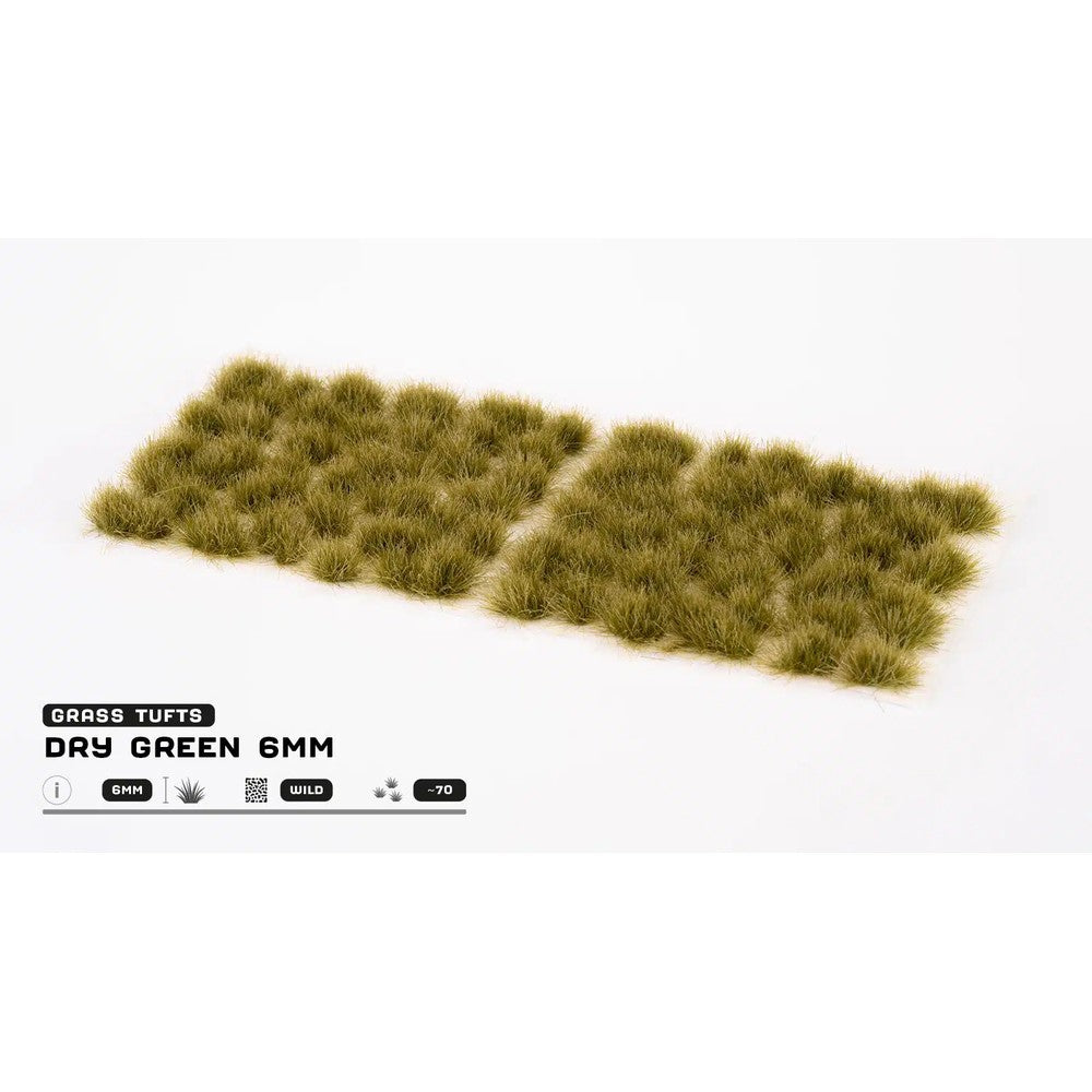Gamers Grass - Grass Tufts - 6mm - Dry Green - Wild - Miniature Figure