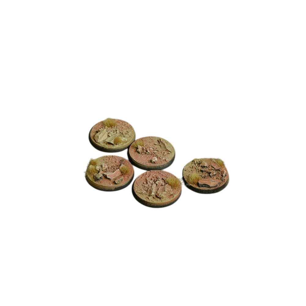 Gamers Grass - Battle Ready Bases - Badlands - Round 40mm (x5)