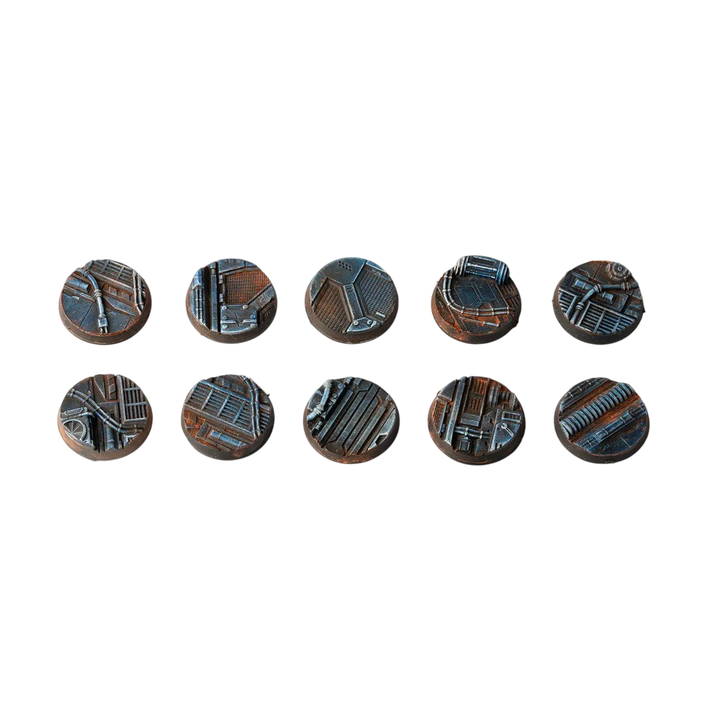 Gamers Grass - Battle Ready Bases - Spaceship Corridor - Round 25mm (x10)