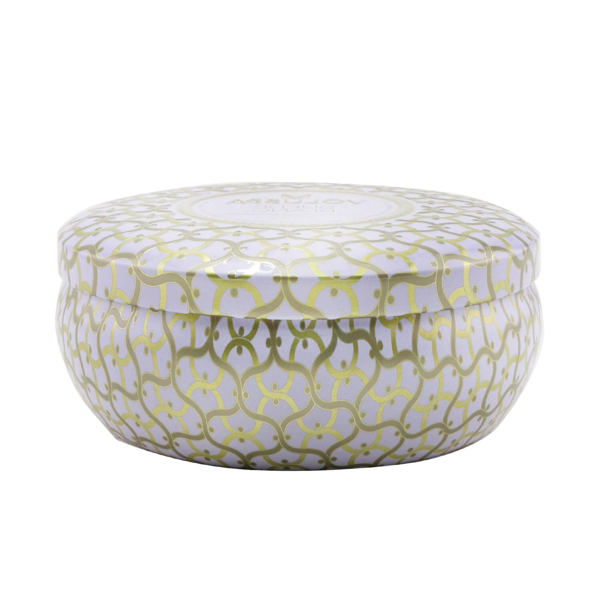 Voluspa - 3 Wick Decorative Tin Candle - Suede Blanc - 340g/12oz