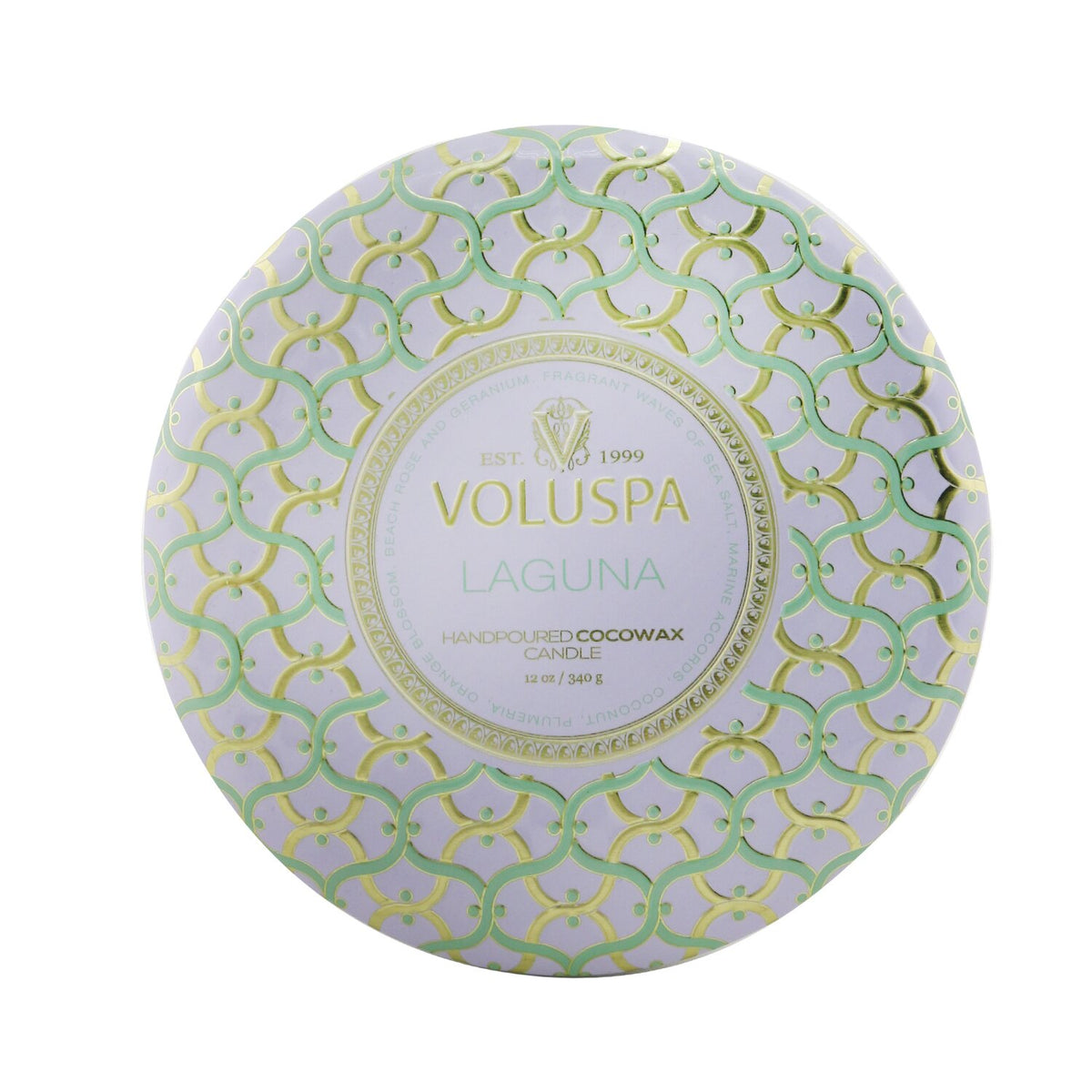 Voluspa - 3 Wick Decorative Tin Candle - Laguna - 340g/12oz