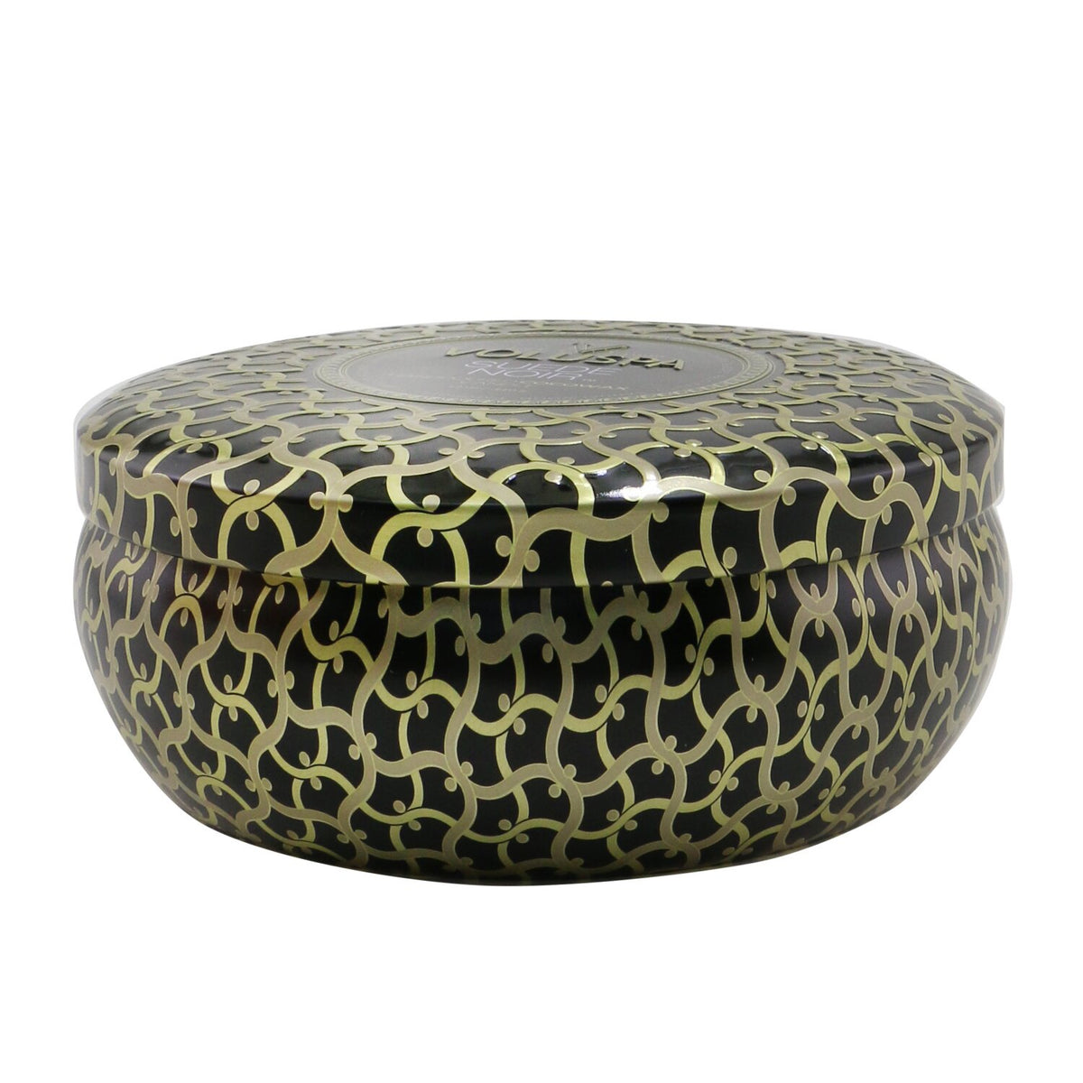 Voluspa - 3 Wick Decorative Tin Candle - Suede Noir - 340g/12oz