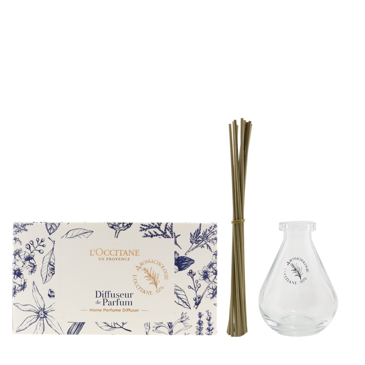L'Occitane - Home Perfume Diffuser - Droplet Shape (Glass Bottle & Reeds) - 1pc
