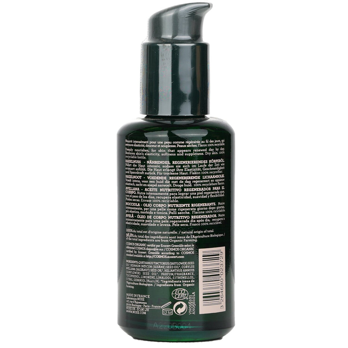 Nuxe - Bio Organic Hazelnut Replenishing Nourishing Body Oil - 100ml/3.3oz