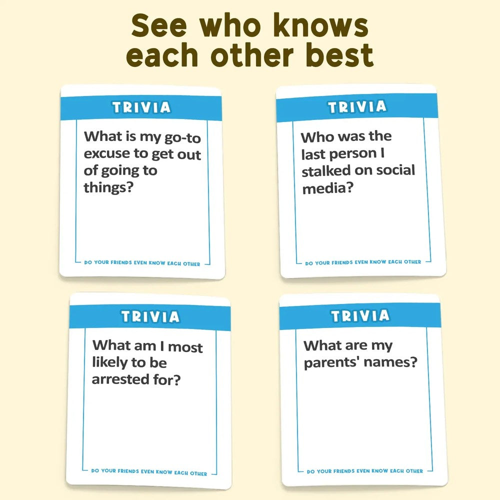 Do Your Friends Even Know Each Other? Board Game