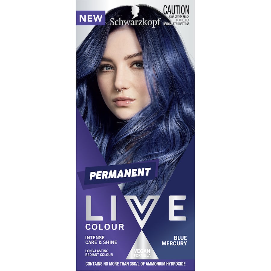 Schwarzkopf Live Colour Permanent Hair Colour Blue Mercury
