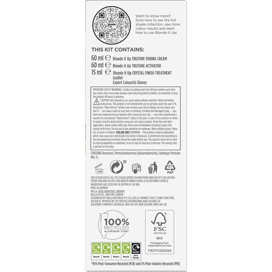 Clairol Blonde It Up Hair Colour Crystal Glow Luminous Pearl 1pack