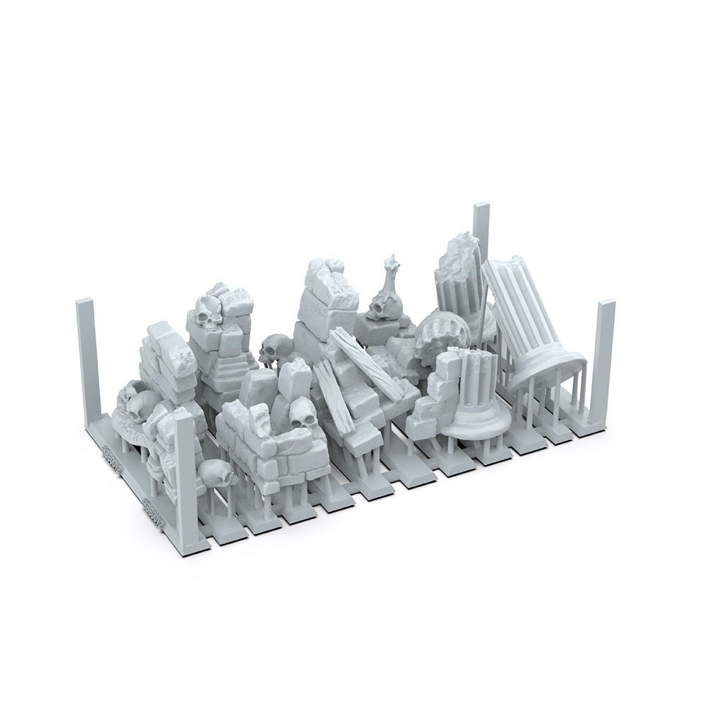 AK Interactive - Basing Bits - Village Ruins - 12 Pieces