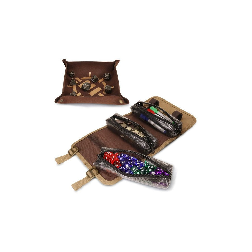 ENHANCE Venture Canvas Dice Roll Case - Tan