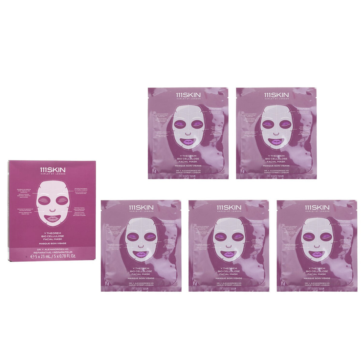 111skin Y Theorem Bio Cellulose Facial Mask 5x23ml/0.78oz