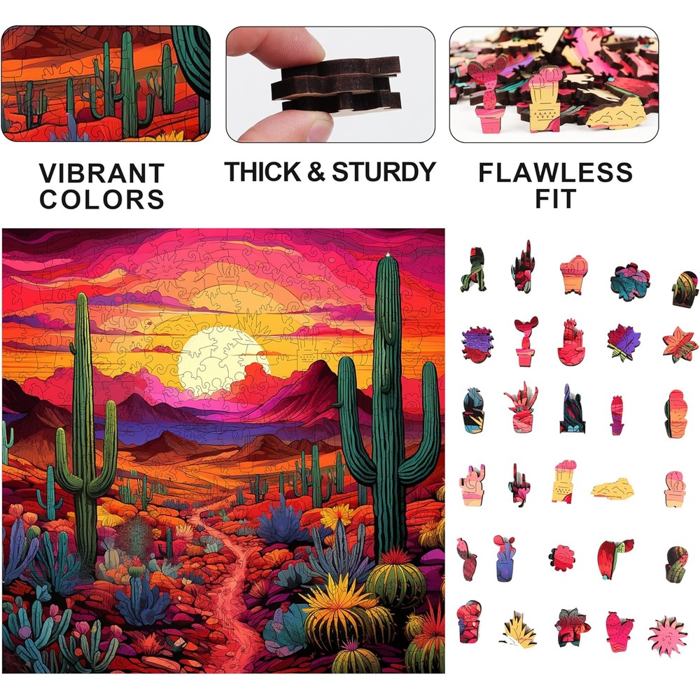 Trippy Puzzles - 300 Piece Wood Jigsaw Desert Daze