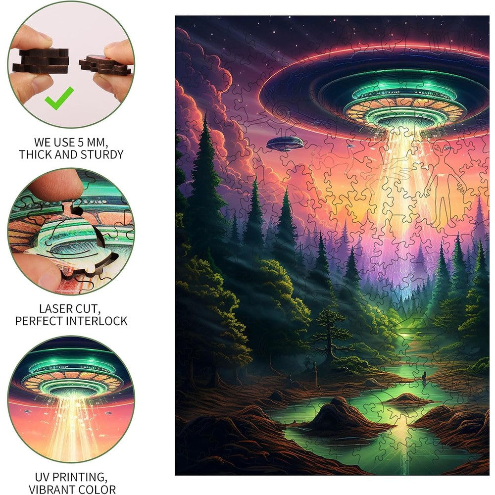 Trippy Puzzles - 300 Piece Wood Jigsaw Earthly Encounter