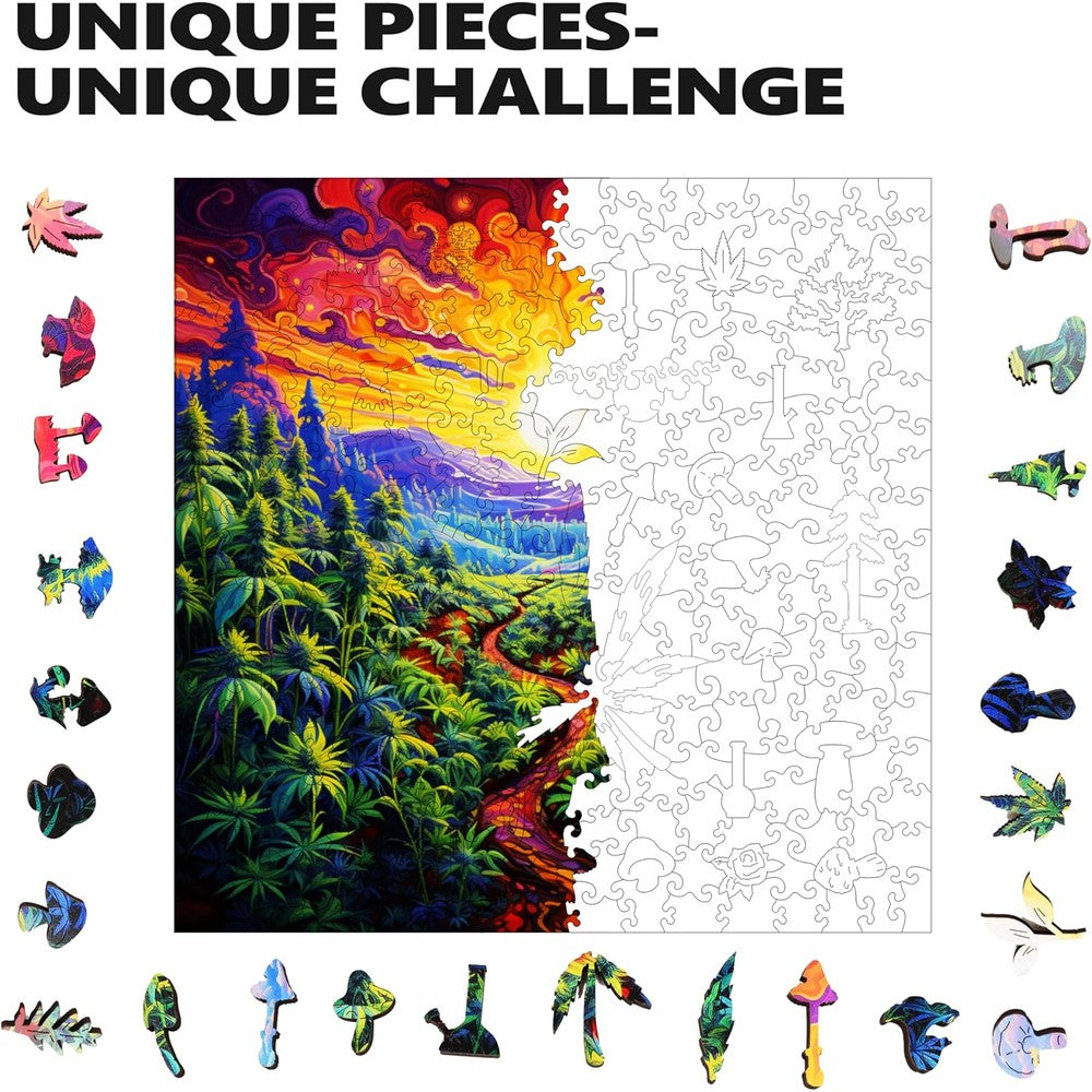 Trippy Puzzles - 300 Piece Wood Jigsaw Kaleidokush