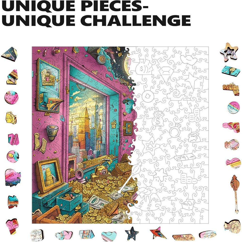 Trippy Puzzles - 300 Piece Wood Jigsaw Treasure Trove