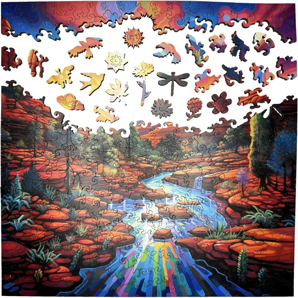 Trippy Puzzles - 300 Piece Wood Jigsaw Sedona Sunset