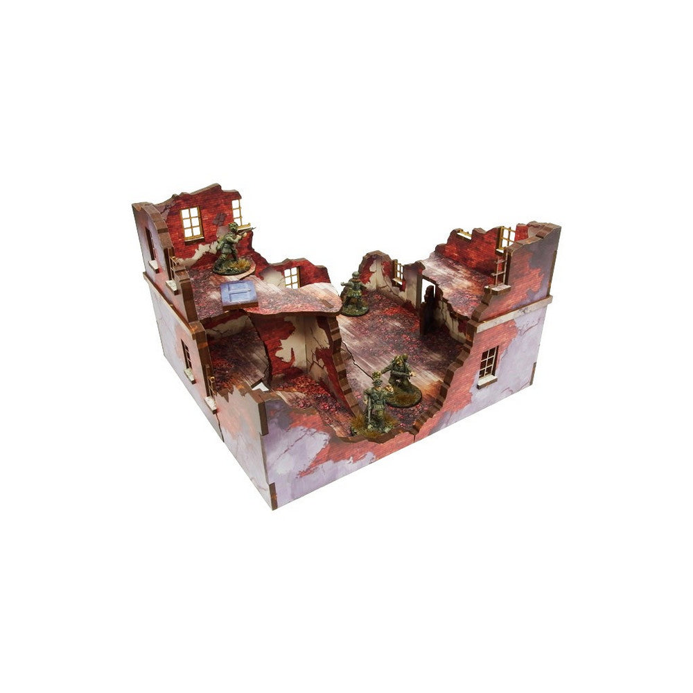 Micro Art Studio - WW2 Normandy Ruined Large House – 1 PREPAINTED