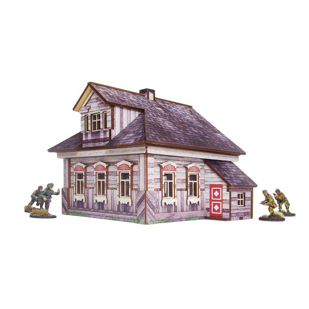 Micro Art Studio - WW2 Ostfront Village Whitewashed Dacha (1) PREPAINTED