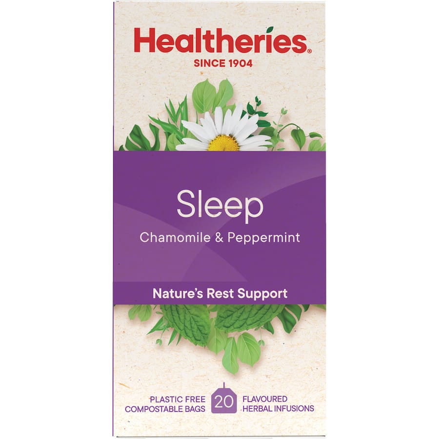 Healtheries Sleep Herbal Tea Chamomile & Peppermint Bags 20pack