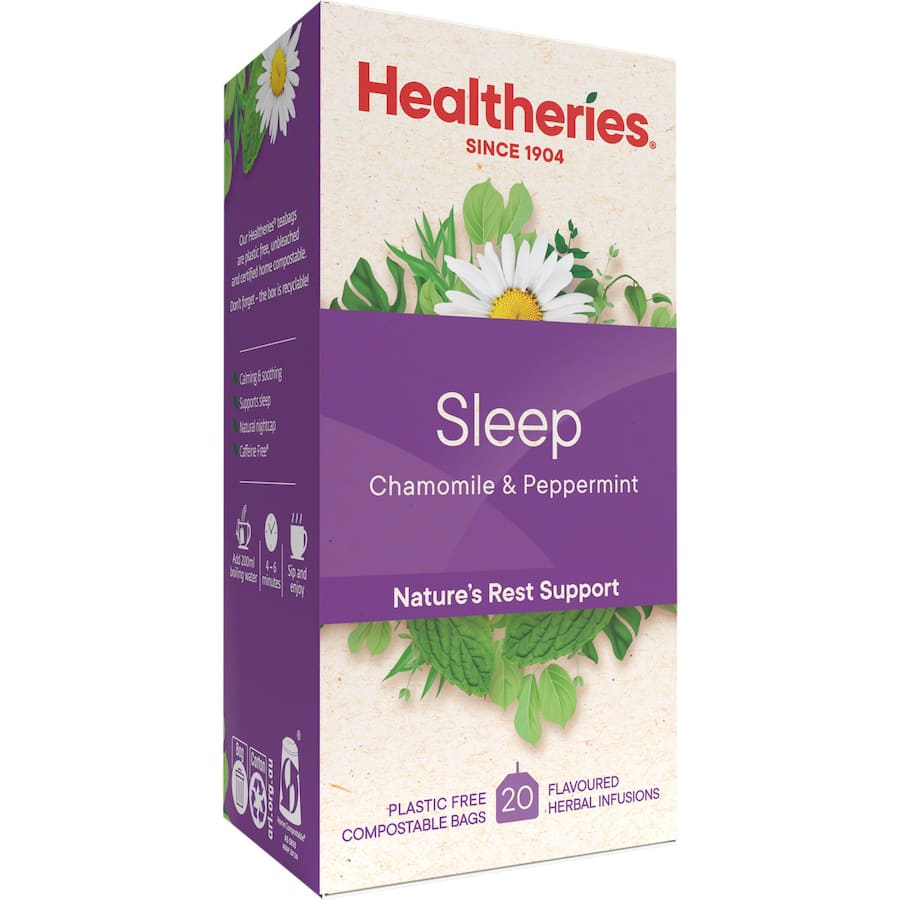 Healtheries Sleep Herbal Tea Chamomile & Peppermint Bags 20pack