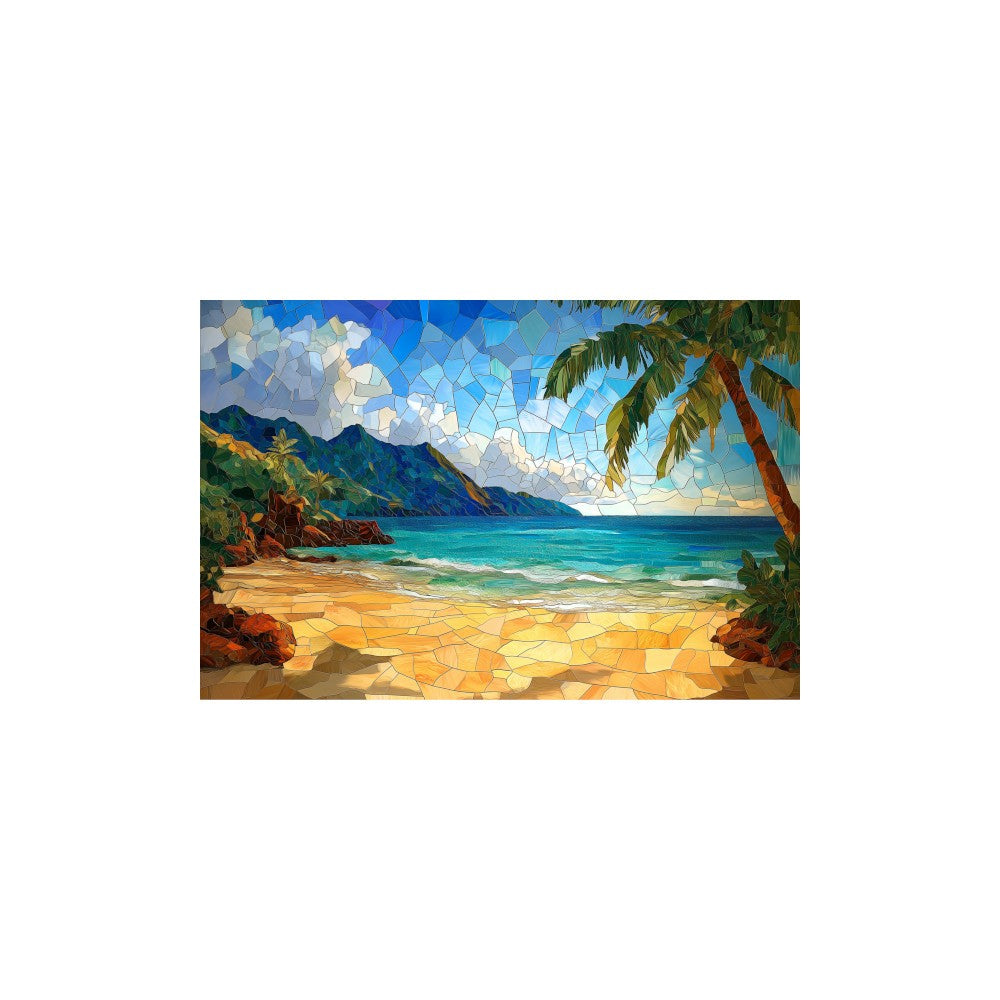 Puzzle - Trippy Puzzles - 300 Pce Stained Glass Wood Jigsaw Pieces of Paradise