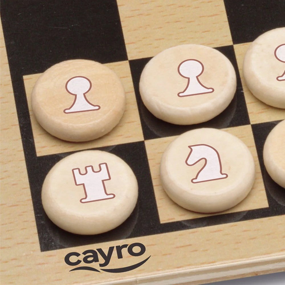 Wooden Chess In Metal Box - Cayrol