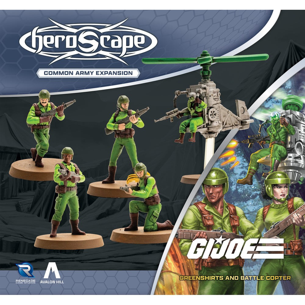 Heroscape - G.I. Joe - Greenshirts and Battle Copter Army Expansion
