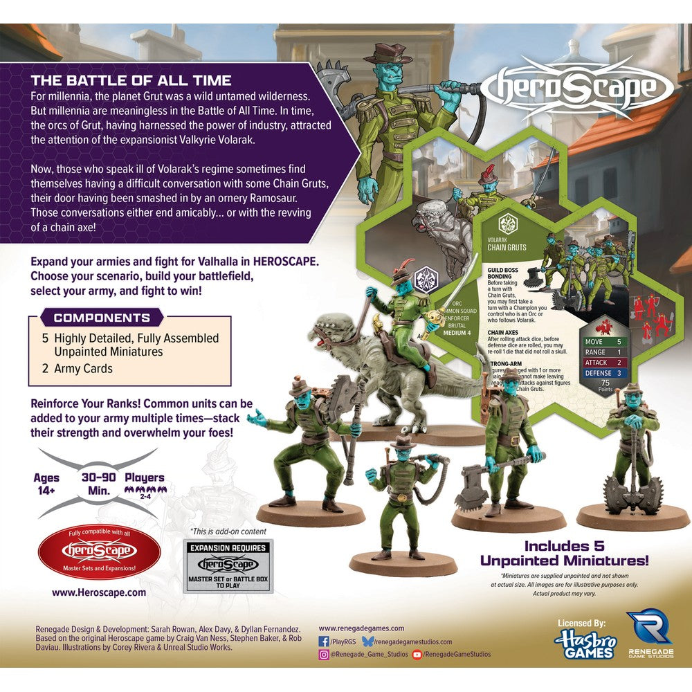 Heroscape - Chain Gruts and Ramosaur Rider Army Expansion