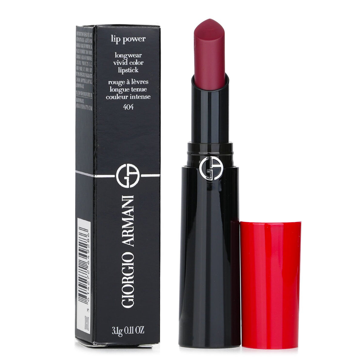 Giorgio Armani - Lip Power Longwear Vivid Color Lipstick - # 404 Tempting - 3.1