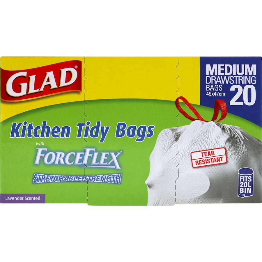 Glad Bin Liners Drawstring Medium 20pack