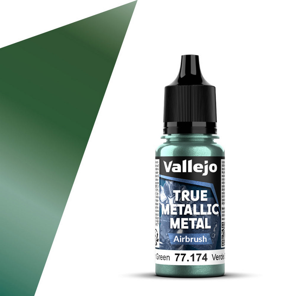 Vallejo - True Metallic Metal - Airbrush - Dusken Green 18ml