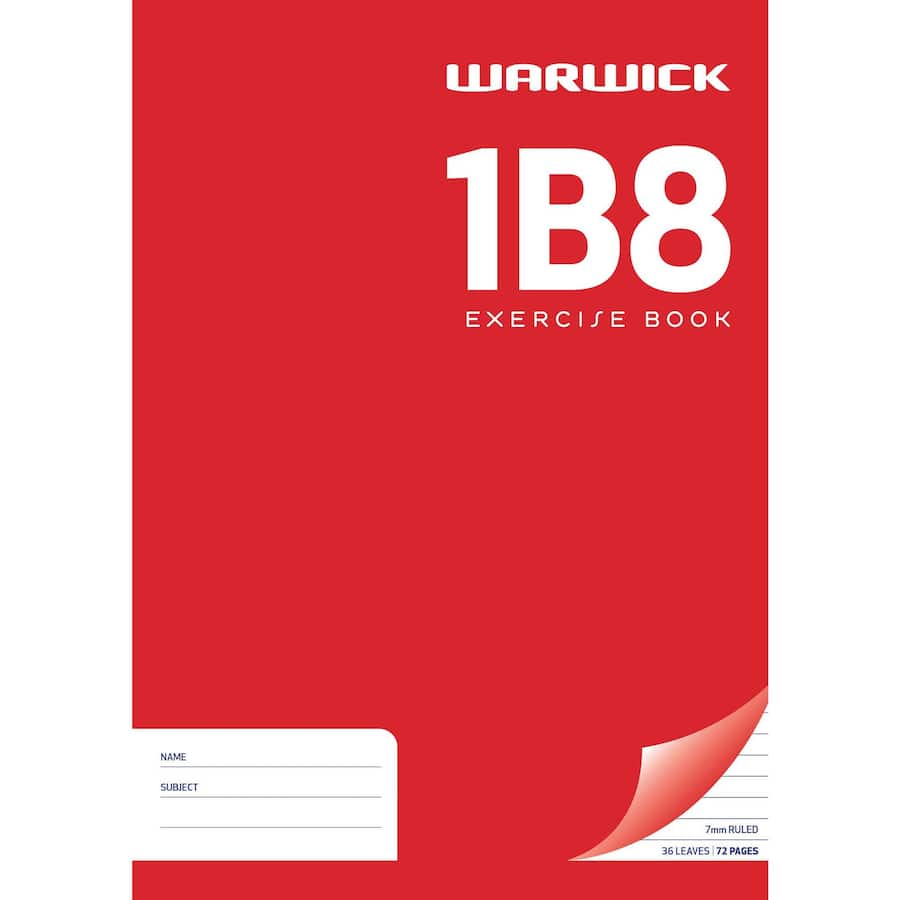 Warwick Exercise Book 1b8 A4 Each