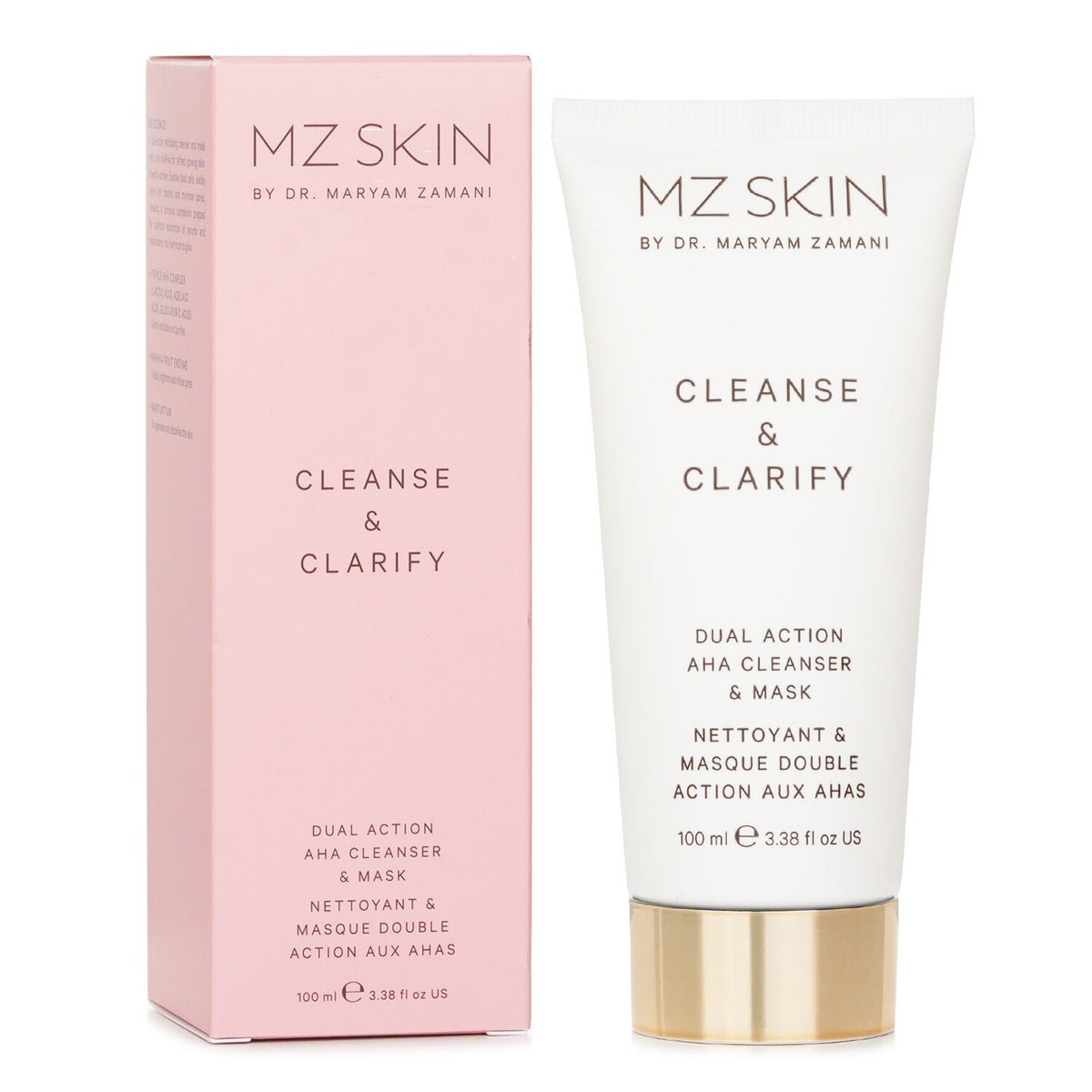 MZ Skin - Cleanse & Clarify Dual Action AHA Cleanser & Mask - 100ml/3.38oz