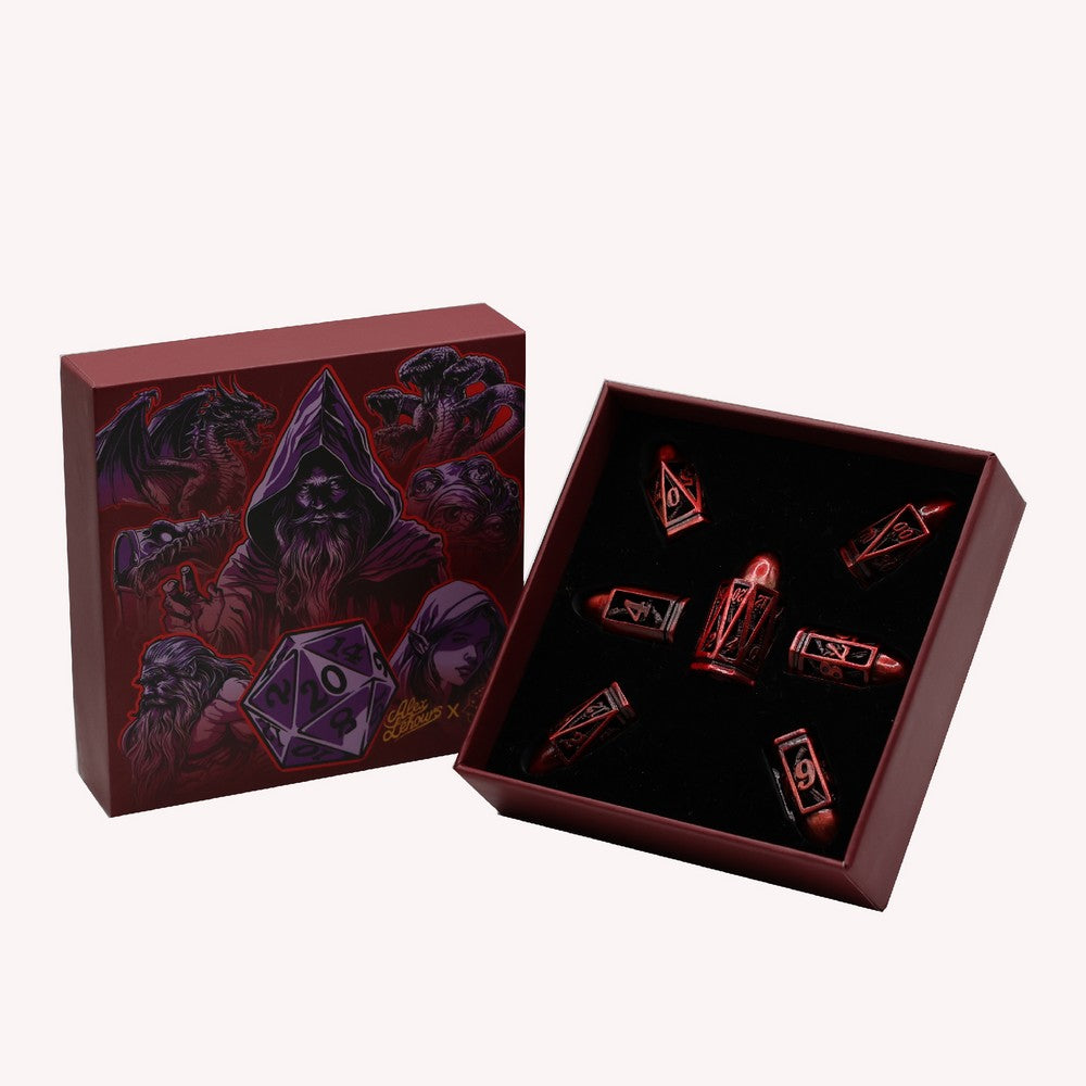 LPG Dice Bulle RPG Set Red