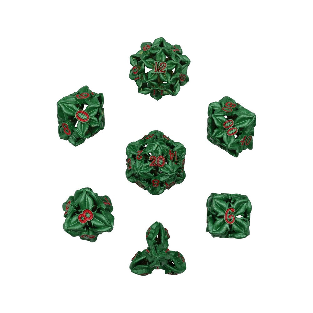 LPG Dice Leaf RPG Set Green/Red