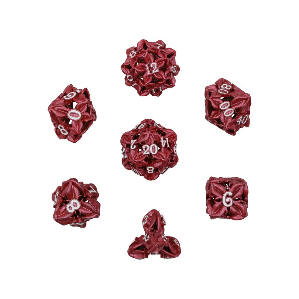 LPG Dice Leaf RPG Set Red/White