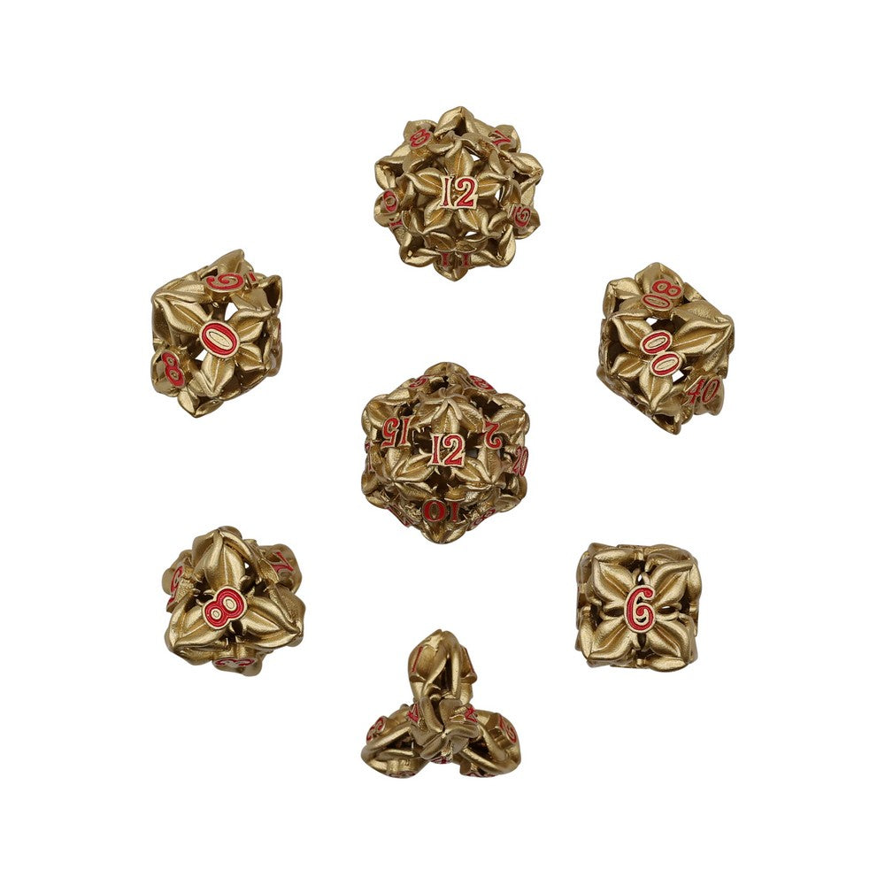 LPG Dice Leaf RPG Set Gold/Red