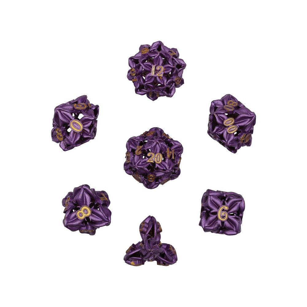 LPG Dice Leaf RPG Set Purple/Gold