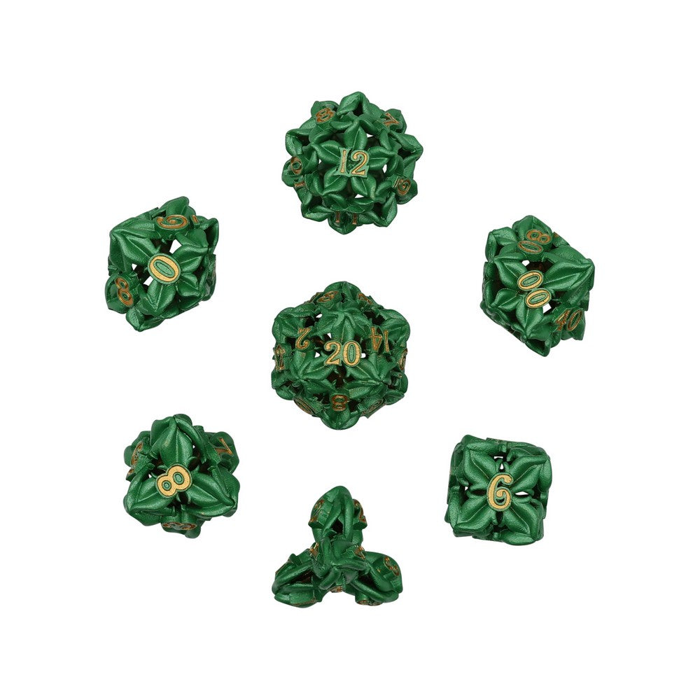 LPG Dice Leaf RPG Set Green/Gold