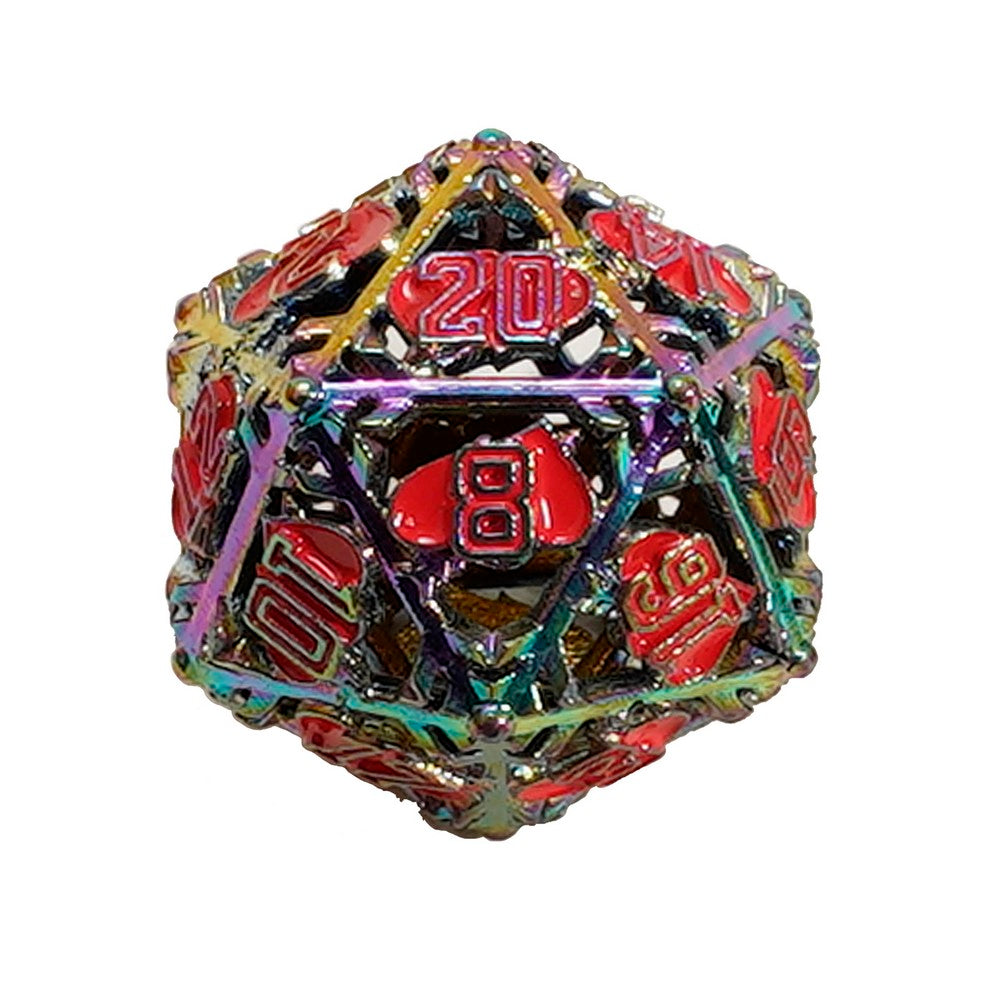 LPG Dice Heart RPG Set Rainbow/Red