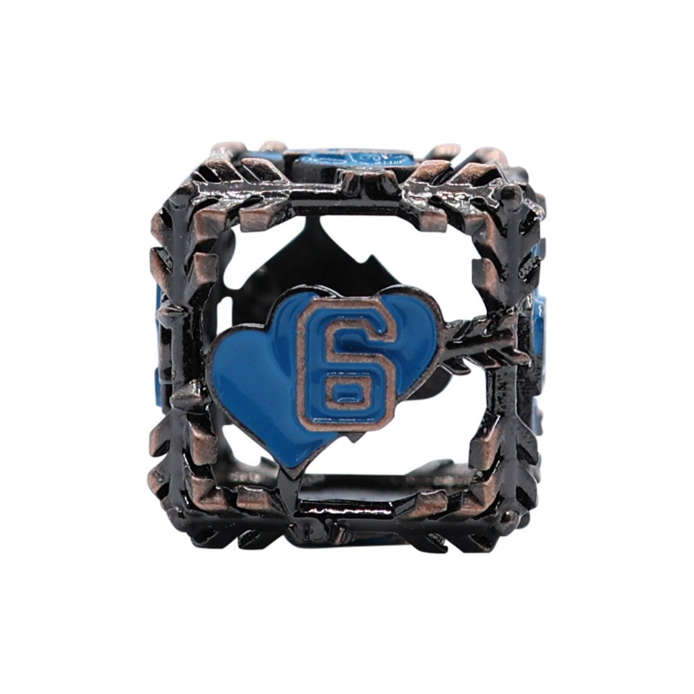 LPG Dice Heart RPG Set Copper/Blue